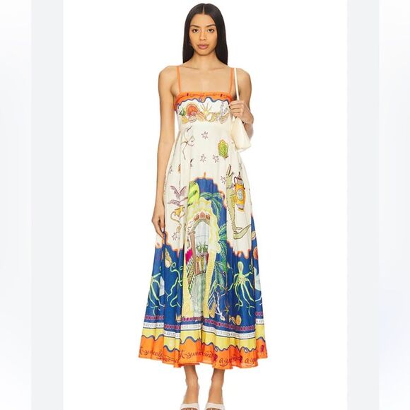 Nwot Alemais Colorful Women's Maxi Dress - Picture 4 of 10